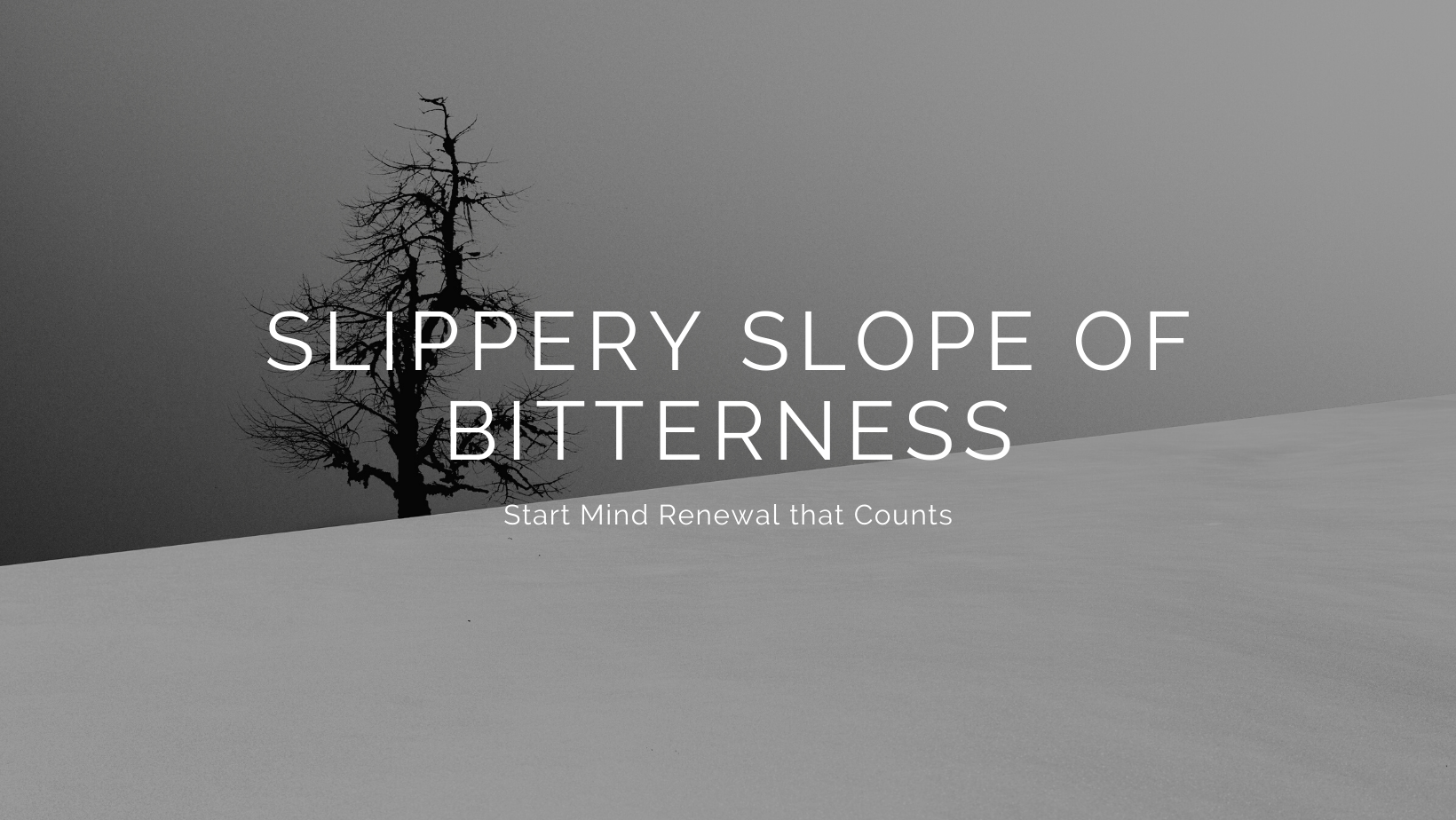 28. The Slippery Slope of Bitterness